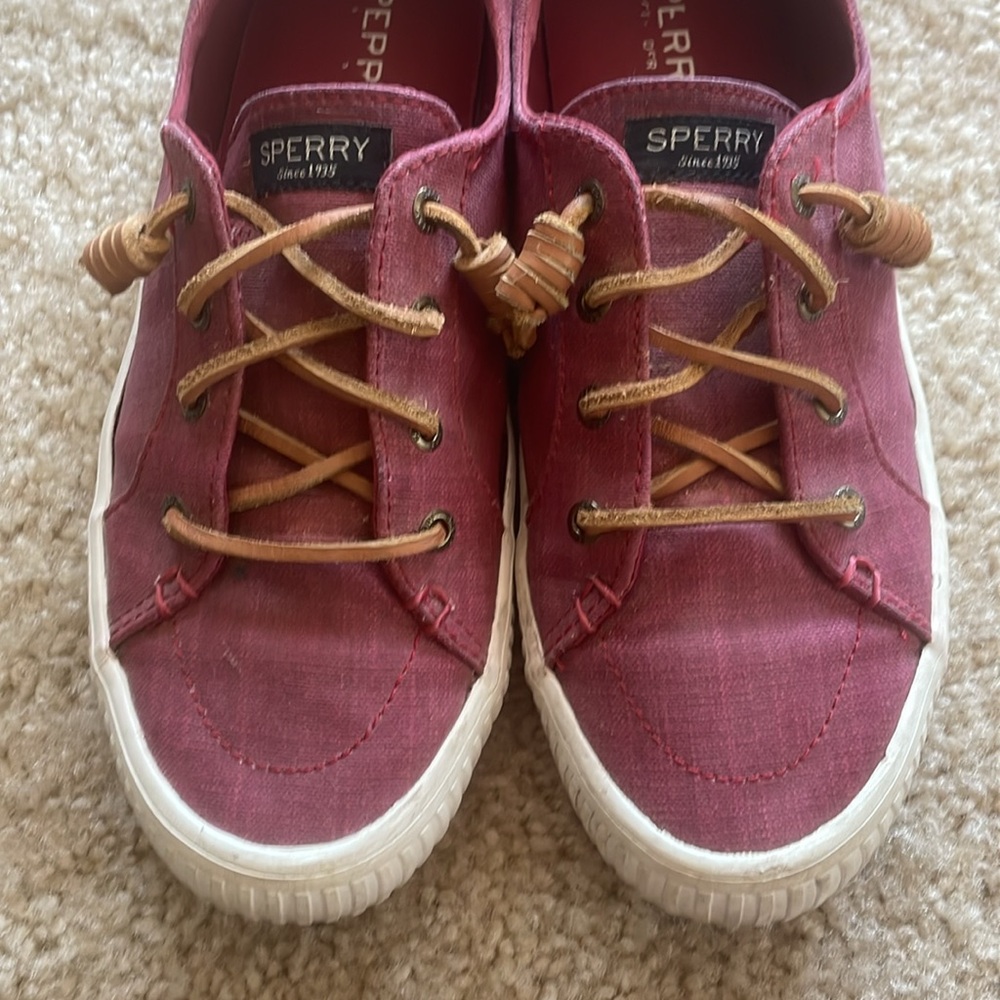Women’s Red Sperrys - Picture 7 of 7